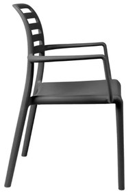 COSTA ARMCHAIR záhradná stolička s podrúčkami antracite