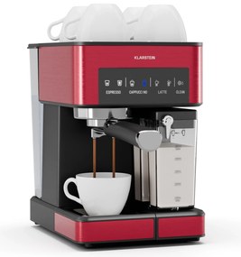 Klarstein 1,8 l kávovar s napeňovačom mlieka, 20 barový pákový kávovar, malý kávovar na mletú kávu s výkonom 1350 W, baristický kávovar na ľadovú kávu cappuccino latte espresso