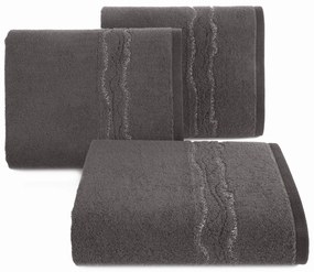 BAVLNENÝ UTERÁK KARIN 70X140 CM TMAVOSIVÁ