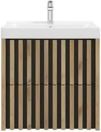 Kúpeľňová skrinka s umývadlom SAT Delano 60x56x45 cm dub mat DELANO60ZDCUM