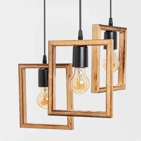 Zuma Line ASZ.1678 - Luster na lanku ATRIA 3xE27/20W/230V borovica/čierna