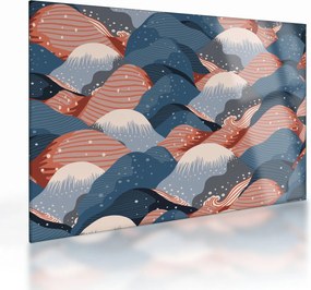 Sklenený obraz - Japonské vlny (70x50 cm)