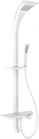 Mexen Sonic, sprchová sada s ručnou a dažďovou hlavicou, biela, 78110-20