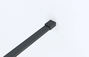 Erga Paris, sprchová zástena Walk-In 30x200 cm, 8mm číre sklo, čierny profil, ERG-V02-PARIS-030x200-CL-BK