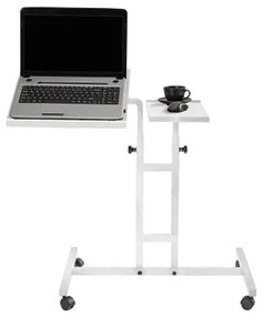 Polohovateľný stôl GLEN 87x67 cm biela