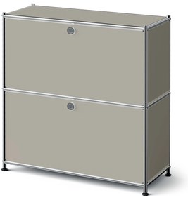 Kovová komoda »CN3 Slim Line« s 2 výklopnými priečinkami, svetlosivá