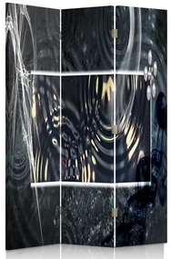 Gario Paraván Abstraktné vodné kruhy Rozmery: 110 x 170 cm, Prevedenie: Klasický paraván