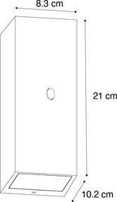 Nástenné svietidlo hrdzavohnedé 2 svietidlo GU10 AR70 IP44 s pohybovým senzorom - Baleno
