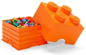Oranžový úložný box štvorec LEGO®