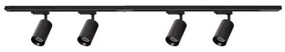 Bodové svietidlo v lištovom systéme PIPE 4xGU10/10W/230V čierna