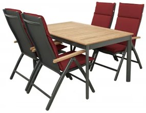 Doppler Concept teak 4+1 - záhradné sedenie (hliník/drevo)