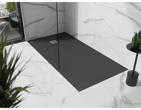 Mexen Stone+, obdĺžniková vanička z minerálneho kompozitu 180 x 80 cm, antracitová, 44718018
