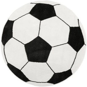 Koberec Lima futbalová lopta, čierny / biely