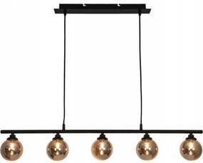 Luster na lanku IMAGINE 5xG9/40W/230V čierna/dymová