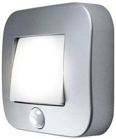 LEDVANCE Vonkajšie nočné LED osvetlenie na batérie s čidlom NIGHTLUX HALL, 0,25 W, denná biela, strieborné, I