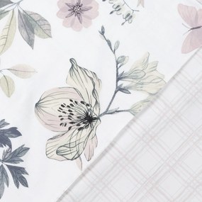 SATÉNOVÉ OBLIEČKY SPRING37 160X200 CM, 2 KS 70X80 CM KVETY