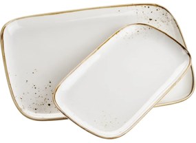 Mäser 2-dielna súprava podnosov Pintar White hnedé bodky