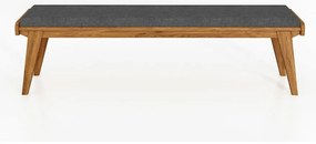 Lavica z dubového dreva so sivým sedákom Retro - The Beds