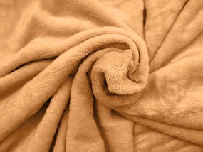 Hnedooranžová mikroplyšová deka VIOLET, 200x230 cm