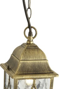 Klasické závesné svietidlo antické zlato IP23 - London