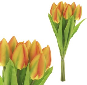 Umelá kytica Tulipán 7 kvetov, žltá, 15 x 15 x 35 cm
