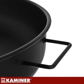 Záhradné ohnisko 80 cm – veľký záhradný krb na drevo s rukoväťami