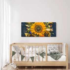 Obraz - Jesenné kvety (120x50 cm)