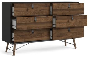 Tmavohnedá komoda Tvilum Ry, 150 x 95 cm