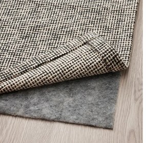 IKEA koberec tkaný na plocho TIPHEDE čierny/prírodný 80x150 cm