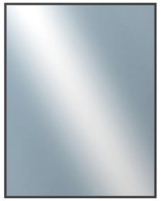 DANTIK - Zrkadlo v rámu, rozmer s rámom 70x90 cm z lišty Hliník čierna (7269021)