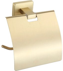 Mexen Arno, držiak na toaletný papier s krytom, zlatá matná, 7020733-55