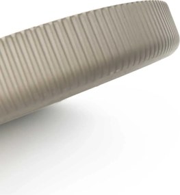 Dekoračná miska ORYVEN, sklolaminát s drážkami, priemer 30 cm, sivá