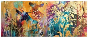 Obraz - Abstraktná maľba prírody (120x50 cm)