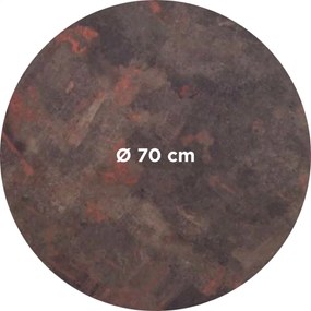 COMPACT 12 METALIC OXID - STOLOVÁ DOSKA Ø70 cm