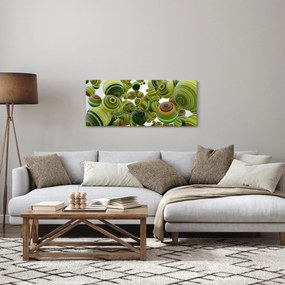 Obraz pruhovaných gúľ (120x50 cm)