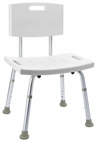 SAPHO A00602101 Handicap stolička s operadlom, nastaviteľná výška, biela