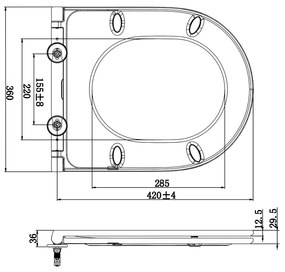 Bruckner Bruckner, FEIN WC sedátko, SLIM, Soft Close, Easy Take, biela, 201.524.4
