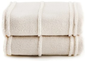 Krémové froté uteráky v súprave 2 ks 50x90 cm Arden – Foutastic