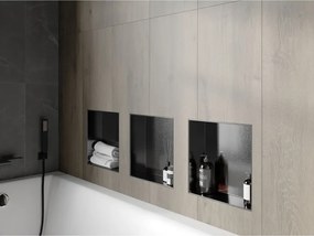 Mexen X-Wall-NR, polica na zapustenie bez príruby 30 x 30 cm, grafitová matná - 19E1303010