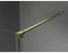 Mexen Velar, posuvné sprchové dvere do otvoru 90 cm, 8mm šedé sklo, zlatá matná, 871-090-000-41-55