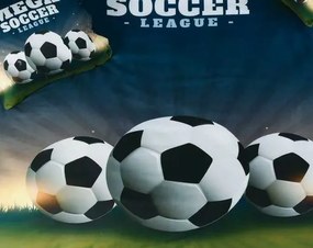 Obliečky GOAL BLUE and GREEN 3-dielna sada 140x200 cm