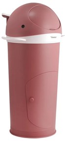 Tmavoružový plastový odpadkový kôš na plienky 25 l Whale – Kindsgut