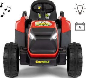 Elektrický traktor s prívesom Rolly červený