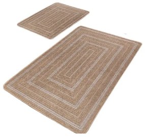 Hnedé kúpeľňové predložky v súprave 2 ks 60x100 cm – Mila Home