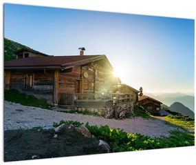Obraz - Ráno v alpách, Tirolsko (90x60 cm)