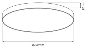 LED stmievateľné stropné svietidlo SIENA LED/80W/230V 3000-6000K priemer 75 cm čierne + DO