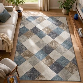 Modrý/béžový koberec 120x170 cm Terrain – Hanse Home
