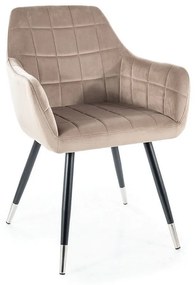 Jedálenská stolička Nuxe Velvet, béžová