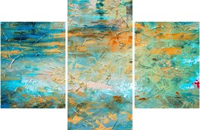 Obraz modrej abstrakcie (90x60 cm)