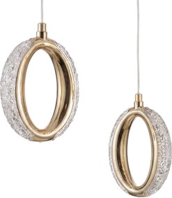 Toolight Toolight, LED závesné svietidlo G176-3CP, zlatá lesklá, OSW-07820